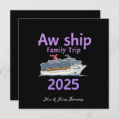 Aw Ship Family Trip 2025 Ultimate Cruise Adventure Einladung (Vorne/Hinten)