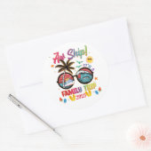 Aw Ship Family Trip farbenfrohe Gruppe Matching Runder Aufkleber (Umschlag)