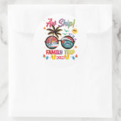 Aw Ship Family Trip farbenfrohe Gruppe Matching Runder Aufkleber (Tasche)