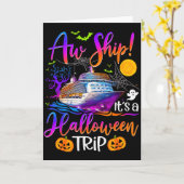 Aw Ship Halloween Family Cruise Crew Family Vacati Karte (Gelbe Blume)