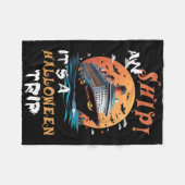 Aw Ship Halloween Trip Family Cruise Funny Hallowe Fleecedecke (Vorderseite (Horizontal))