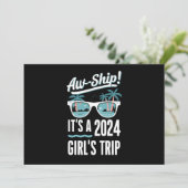 Aw Ship It's a 2024 Girls Trip Girls Cruise Group Einladung (Stehend Vorderseite)