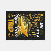 Aw Ship Its A New Year Trip Cruise Happy New Year Fleecedecke (Vorderseite (Horizontal))