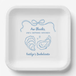 Aw Shuck Oyster Coastal Junggeselinnen-Abschied Pappteller