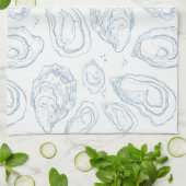 Aw Shucks Oyster Kitchtuch Geschirrtuch (Gefaltet)