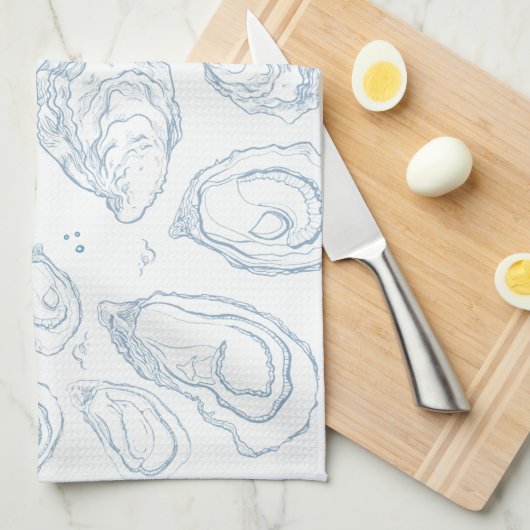Aw Shucks Oyster Kitchtuch Geschirrtuch (Viertel Falte)