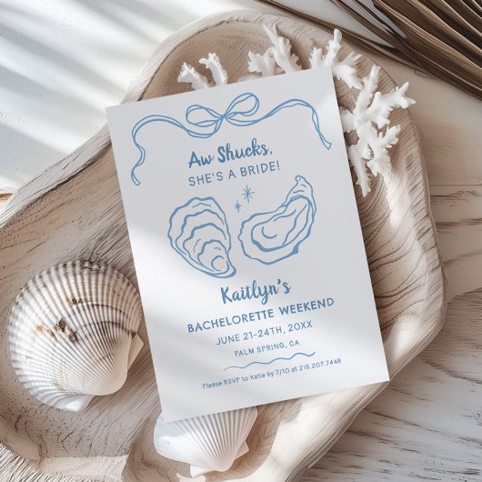 Aw Shucks Sie ist ein Bride-Bachelorette-Wochenend Einladung