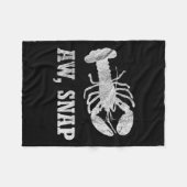Aw Snap Funny Lobster Pun Novelty Graphic Fleecedecke (Vorderseite (Horizontal))