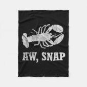 Aw Snap Funny Lobster Pun Novelty Graphic Fleecedecke (Vorderseite)