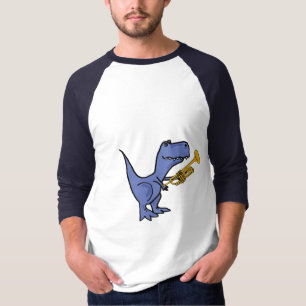 AW, T-Rex Dinosaurier, der das Trompete-Shirt T-Shirt