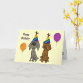 AW- Weimaraner und Pointer Birthday Card Karte (Gelbe Blume)