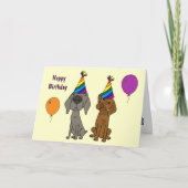 AW- Weimaraner und Pointer Birthday Card Karte (Vorderseite)