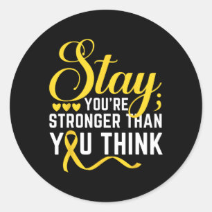 Awa zur Prävention von bleibe gelben Ribbon-Suizid Runder Aufkleber