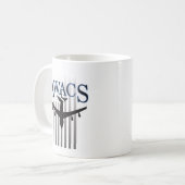 Awacs-Wache und US-Flagge Kaffeetasse (Vorderseite Links)