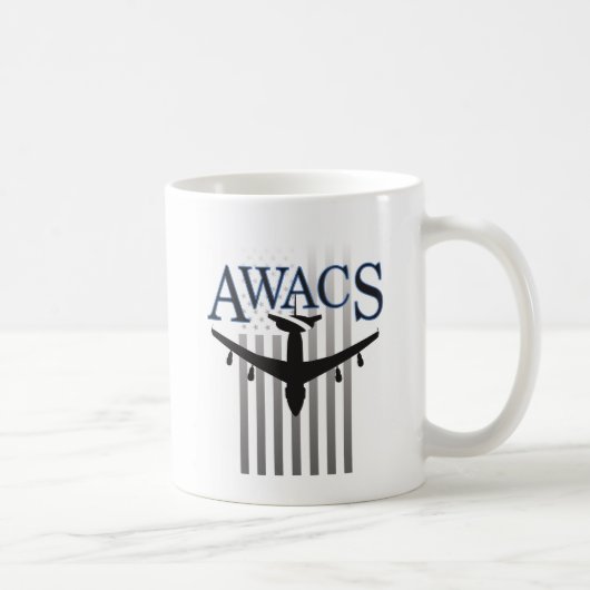 Awacs-Wache und US-Flagge Kaffeetasse (Rechts)
