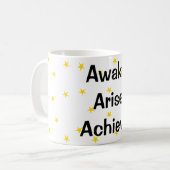 Awake Arise Achieve Kaffeetasse (Vorderseite Links)
