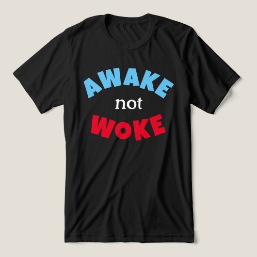 Awake nicht Geweckt Free Speech Red Blue Tri-Blend Shirt (Design Vorderseite)
