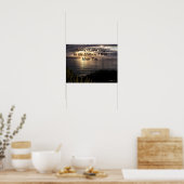 Awake O Morning Psalm 5:3 Sonnenaufgang Matte Post Poster (Küche)