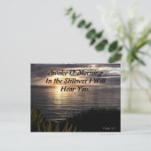 Awake O Morning Psalm 5:3 Sunrise Matte Postcard Postkarte (Stehend Vorderseite)