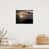 Awake O Morning Psalm 5:3 Sunrise Matte Poster (Küche)
