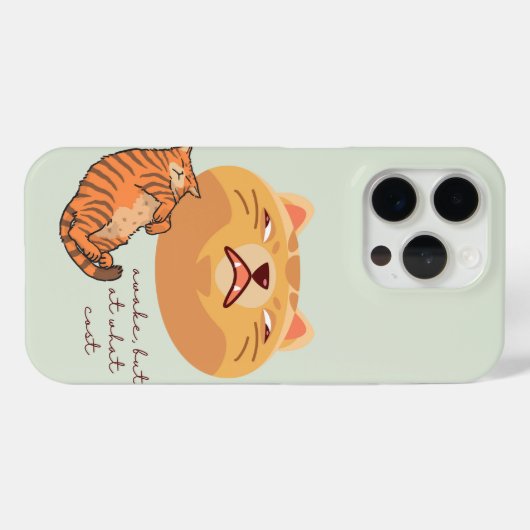 Awake Orange Cat Case-Mate iPhone Hülle (Rückseite (Horizontal))
