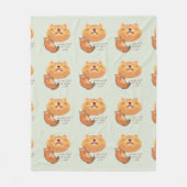 Awake Orange Cat Fleecedecke (Vorderseite)