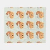 Awake Orange Cat Fleecedecke (Vorderseite (Horizontal))