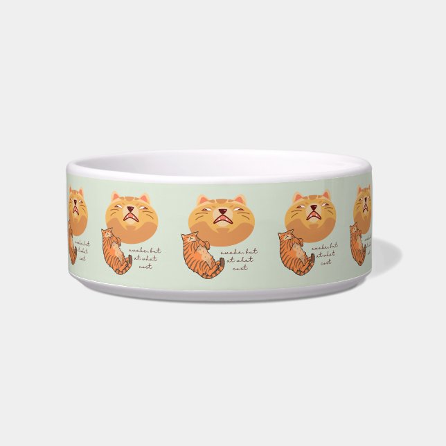 Awake Orange Cat Napf (Vorderseite)