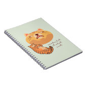 Awake Orange Cat Notizblock (Rechte Seite)