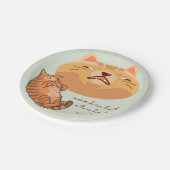 Awake Orange Cat Pappteller (Schrägansicht)