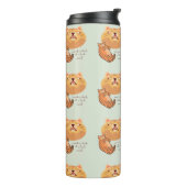 Awake Orange Cat Thermosbecher (Nach links gedreht)