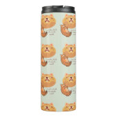 Awake Orange Cat Thermosbecher (Rückseite)