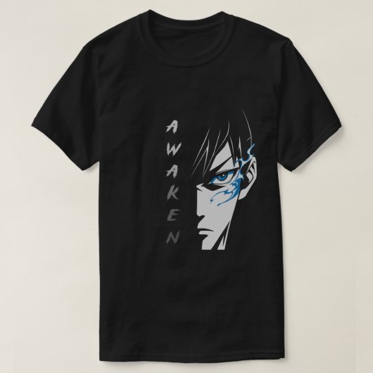 AWAKEN - Halbface Anime T - Shirt (Design vorne)