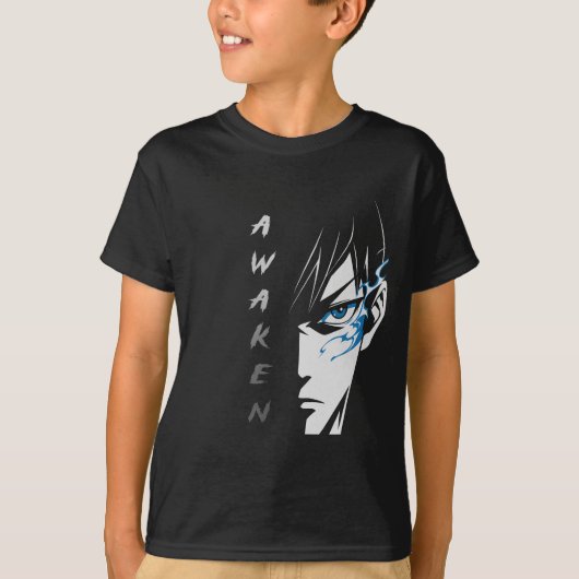 AWAKEN - Halbface Anime T - Shirt (Vorderseite)