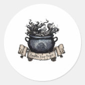 Awaken Your Power Cauldron Runder Aufkleber (Vorderseite)