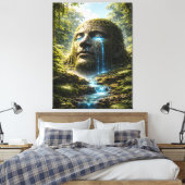 Awakened Forest Guardian – Ancient Nature Spirit Leinwanddruck (Insitu (Schlafzimmer))