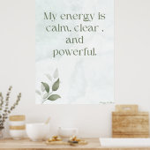Awakening Energy Inspirational Floral Poster (Küche)