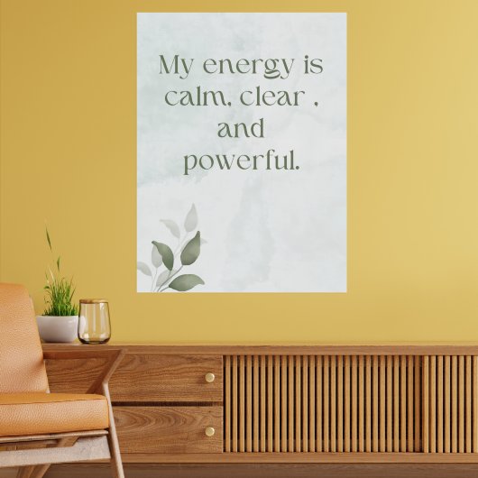 Awakening Energy Inspirational Floral Poster (Wohnzimmer 2)