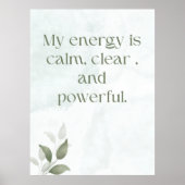 Awakening Energy Inspirational Floral Poster (Vorne)