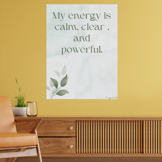 Awakening Energy Inspirational Floral Poster (Wohnzimmer 2)