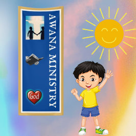 Awana Club Ministry Blue Kid's Fotos Church Banner