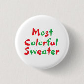 Award-Button "Most Colorful Sweater" Button (Vorderseite)