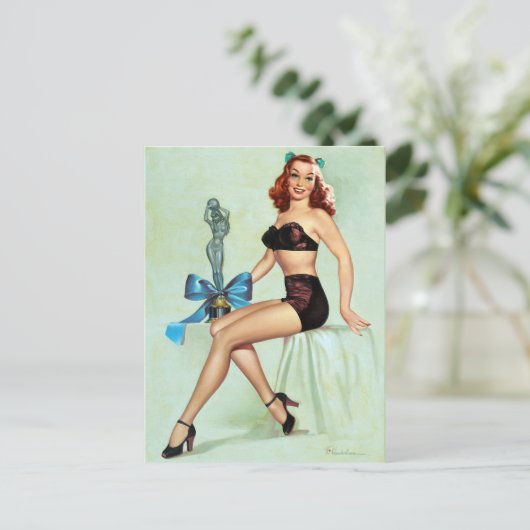 Award Button Up Postkarte (Stehend Vorderseite)