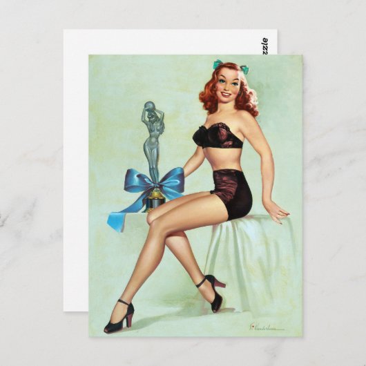 Award Button Up Postkarte (Vorne/Hinten)