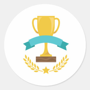 Award Cup Runder Aufkleber