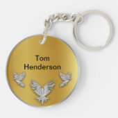 Award Gewinner Gold Silber Award Personalisierter Schlüsselanhänger (Rückseite)