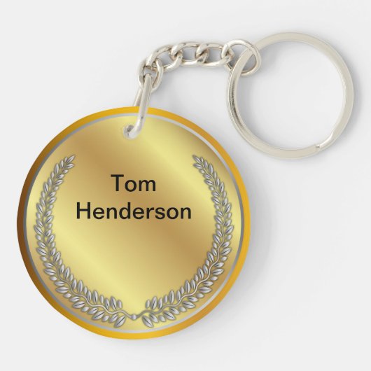 Award Gewinner Gold Silber Award Personalisierter Schlüsselanhänger (Rückseite)