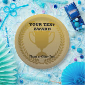 Award Gewinner Gold Wreath and Trophy Cup Pappteller (Party)