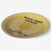 Award Gewinner Gold Wreath and Trophy Cup Pappteller (Schrägansicht)