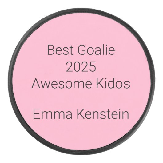 Award in Carnation Pink: Eishockey Puck (Vorderseite)